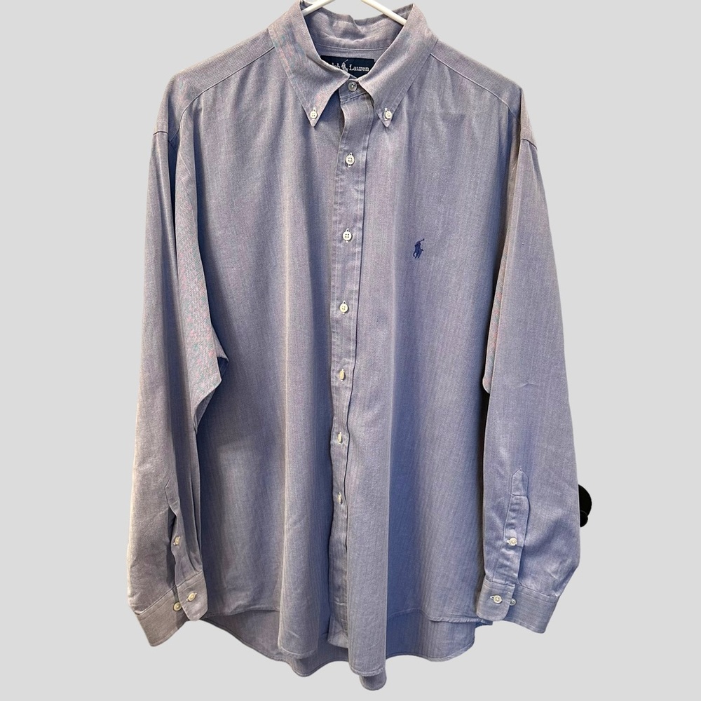 Men’s Ralph Lauren Yarmouth Blue Long Sleeve Dress Shirt- Size 16.5 34/35